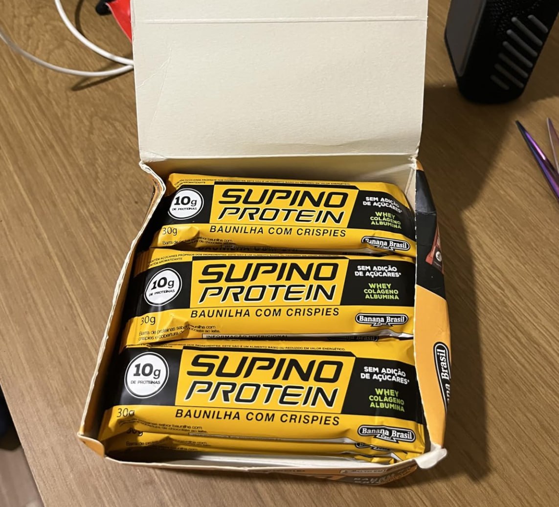 š Banana Brasil Display Barra De ProteĆna Supino Protein Baunilha - 12 Uni