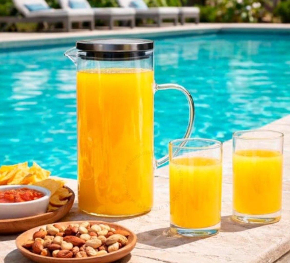 š„¤ Jarra de Vidro Borossilicato 1,5 Litros Tampa Inox