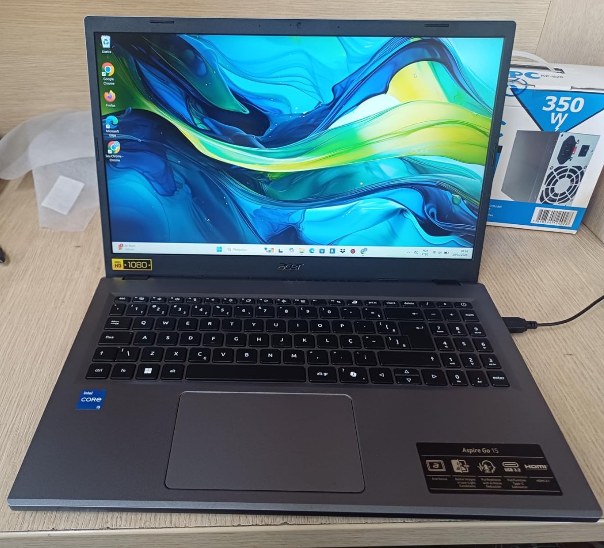 💻 Notebook Acer Aspire Go 15 AG15-71P-5939 Intel core I5 13ª Geração 8GB RAM 256GB SSD Full HD...