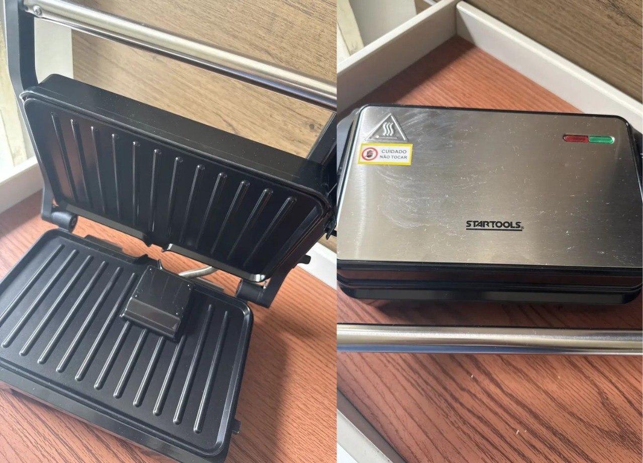🥪 Grill E Sanduicheira Inox Antiaderente 127V