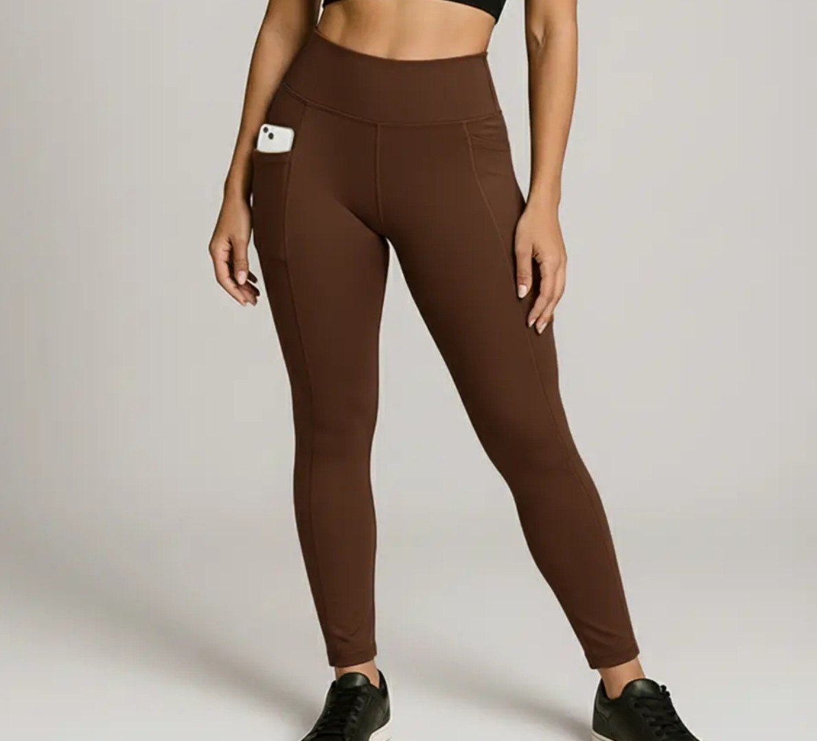 👖Calça Legging Fitness Grossa Cintura Alta Com Bolso (Em cores)