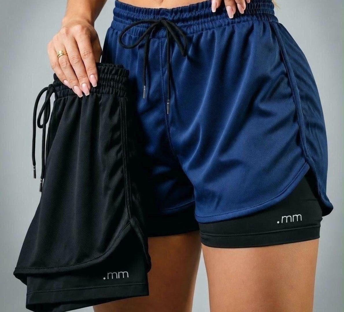 😱 2 Shorts Duplo Compressão Fitness Bermuda