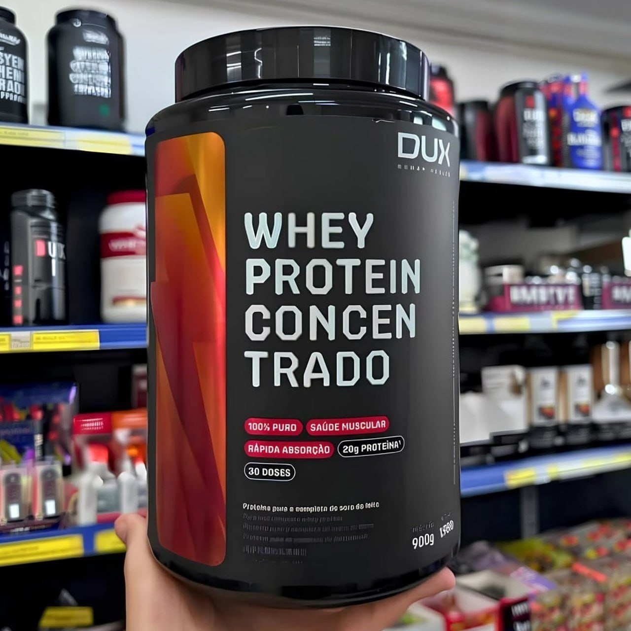 ✅ Whey Protein Concentrado 900g Chocolate Branco Dux Nutrition