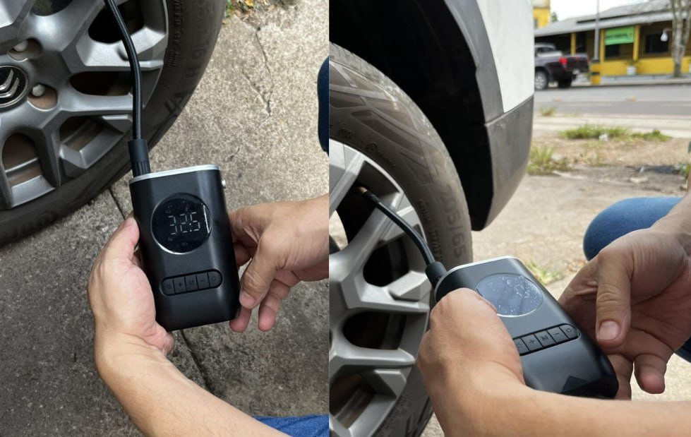 🛞 Compressor De Ar Portátil Digital Calibrador