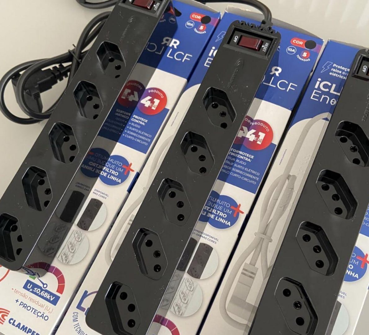 🔌 Filtro de Linha + DPS iClamper 5 Tomadas LCF