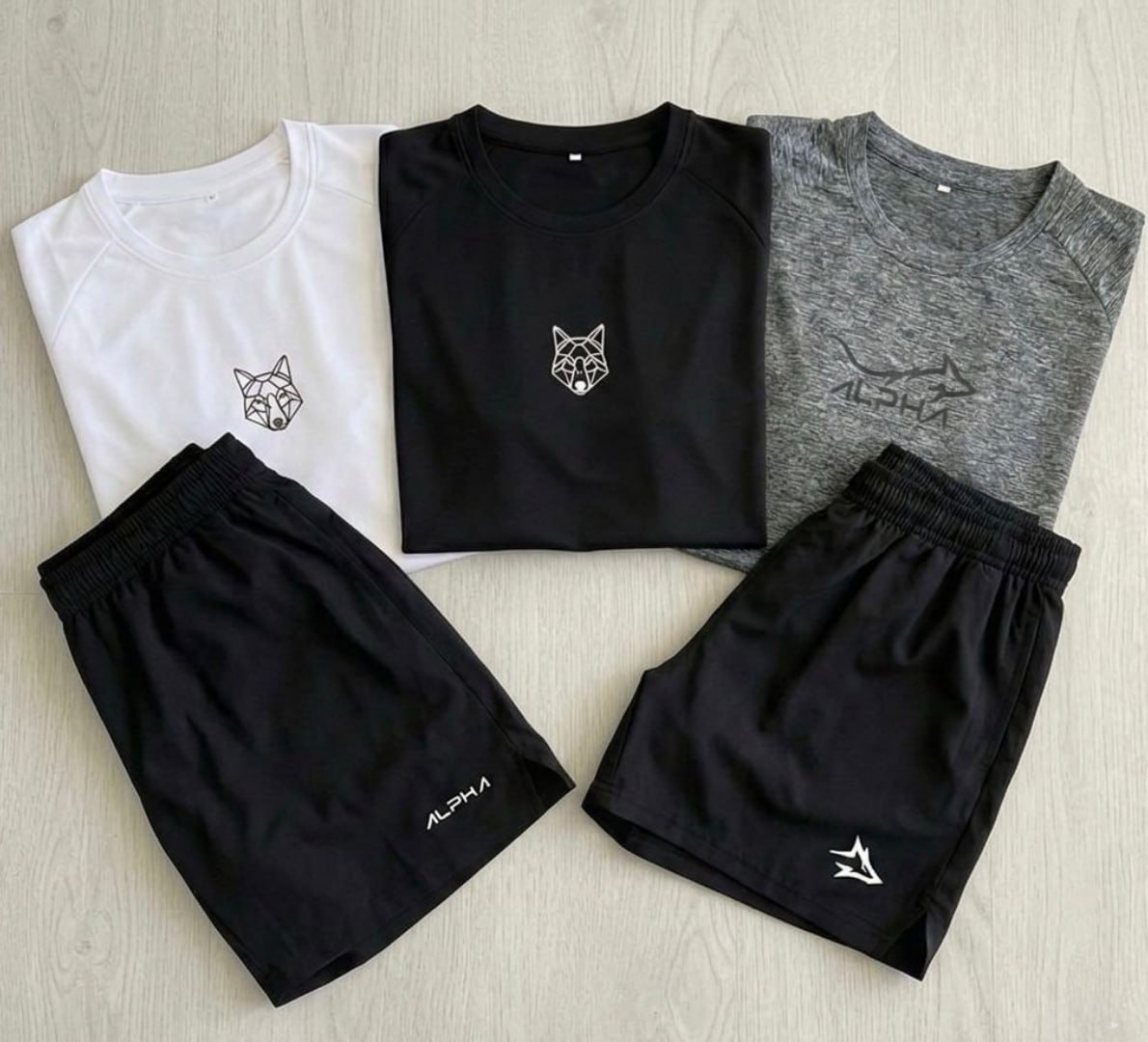 ✅ Kit 5 Peças Dry 3 Camisetas e 2 Bermudas Alpha