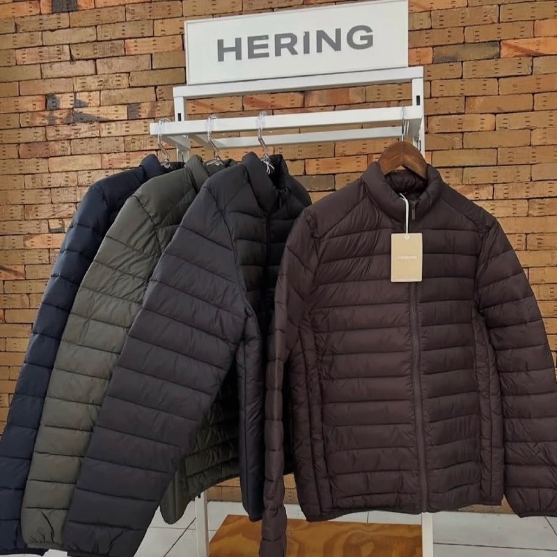 🧥 Jaqueta Masculina Puffer Matelassê + Saquinho Hering
