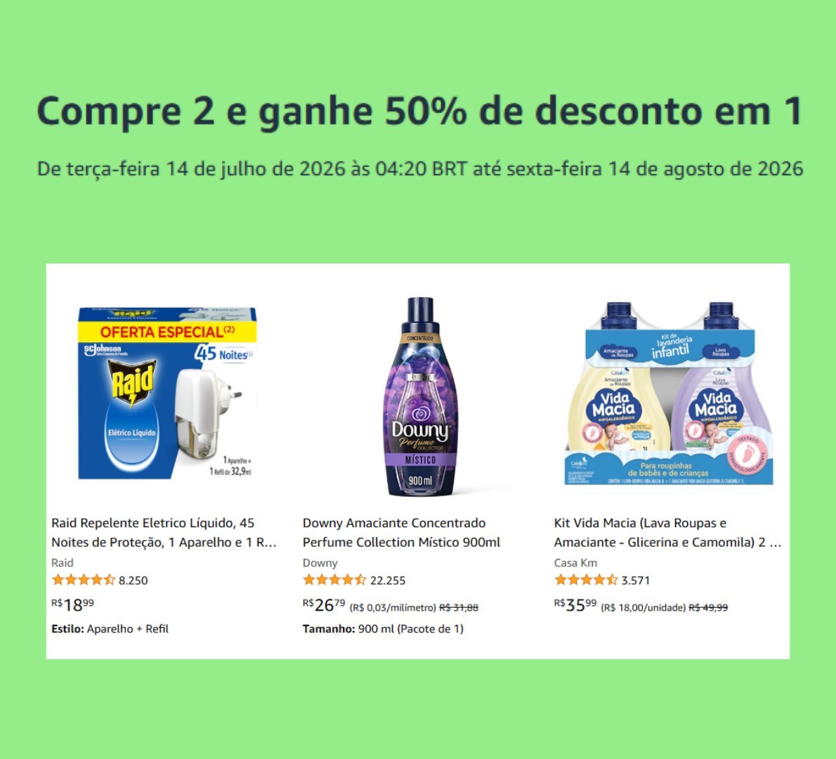 🎟️ Compre 2 e ganhe 50% OFF na segunda unidade