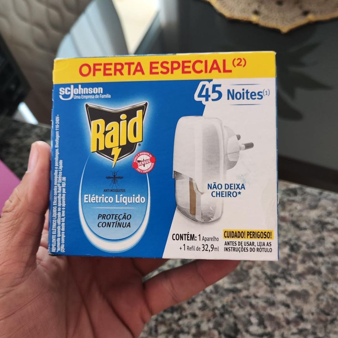 🚫🦟 Raid Repelente Elétrico Líquido Anti Mosquitos Aparelho + Refil