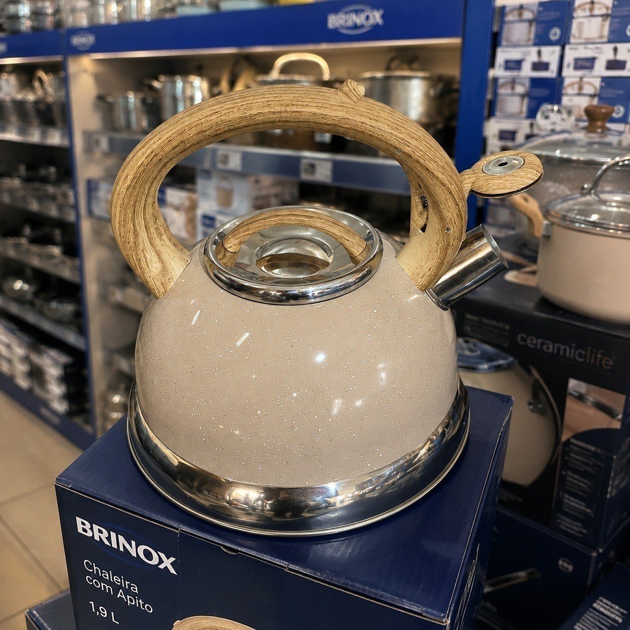 ✅ Chaleira Com Apito Brinox 2,7L