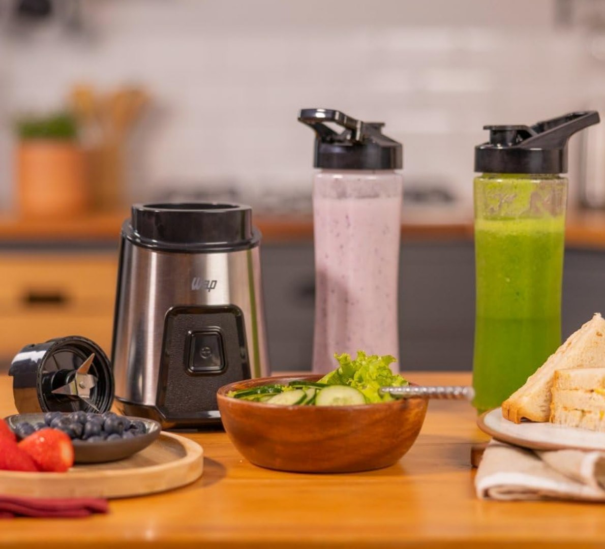 ✅ WAP Mini Liquidificador Portátil Blender Go 300W Com 2 Copos Squeeze