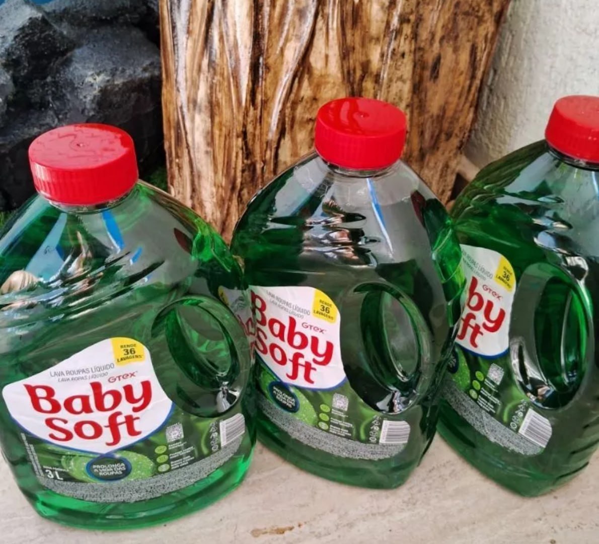 🫧 Kit 3 Lava Roupas Líquido Baby Soft 3L Verde