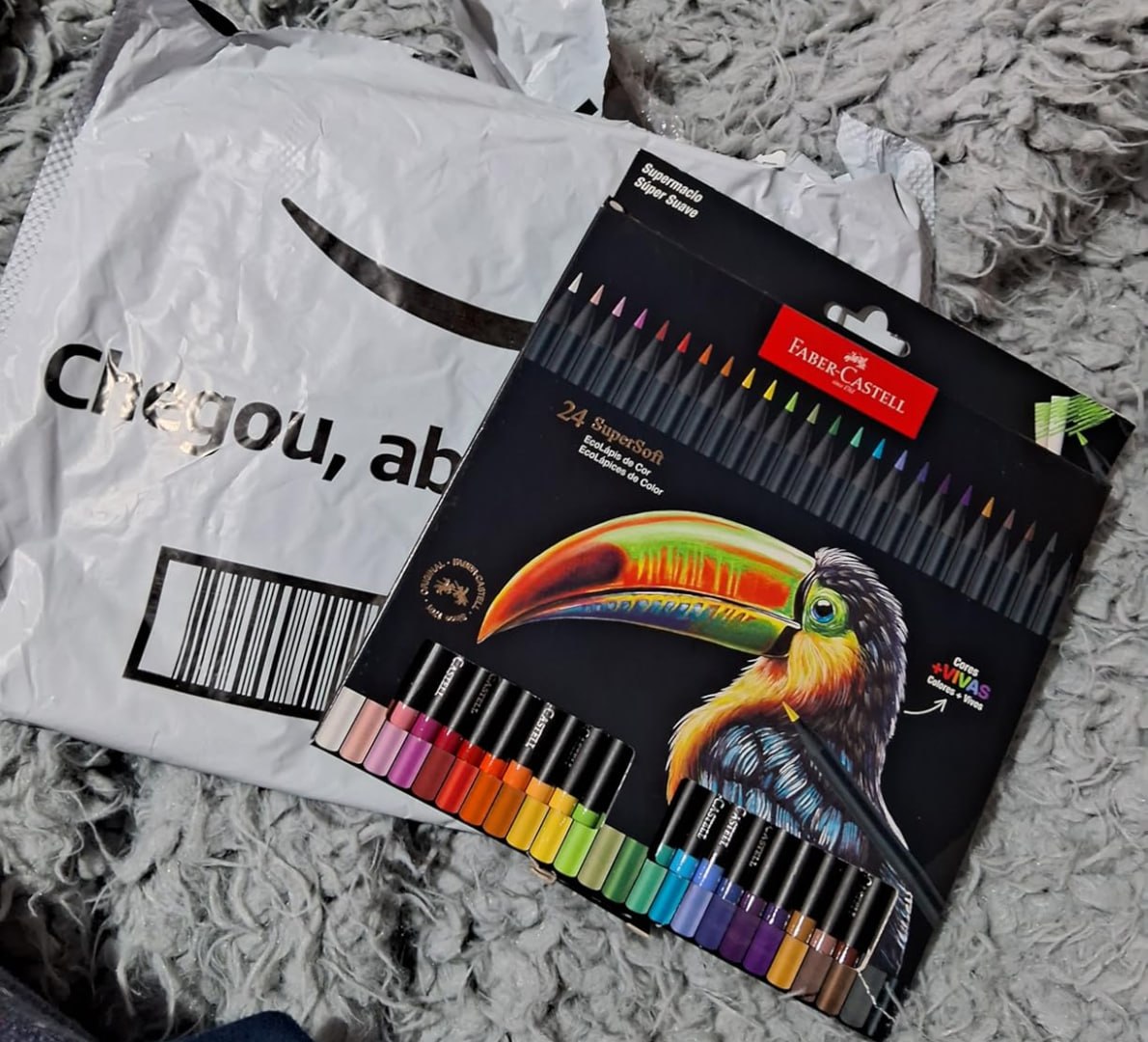 🖍 Lápis De Cor Supersoft com 24 Cores-Faber-Castell