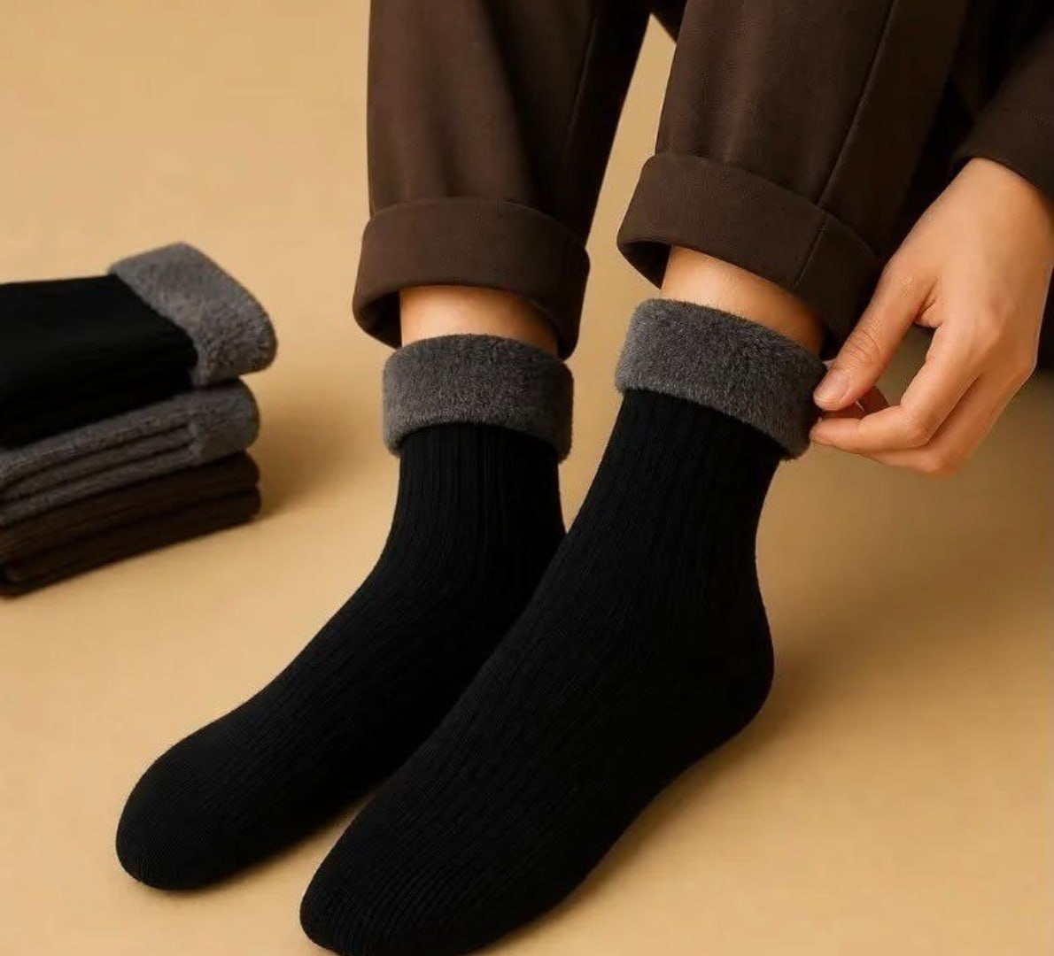 🧦 Kit 6 Meias Térmica Grossa forrada