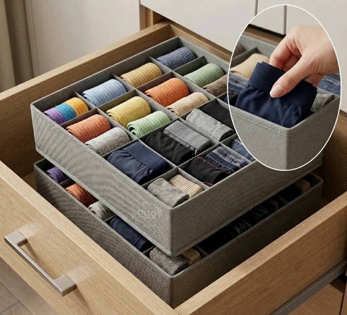 ✅ Kit com 2 Organizadores de Gaveta 24 Divisórias