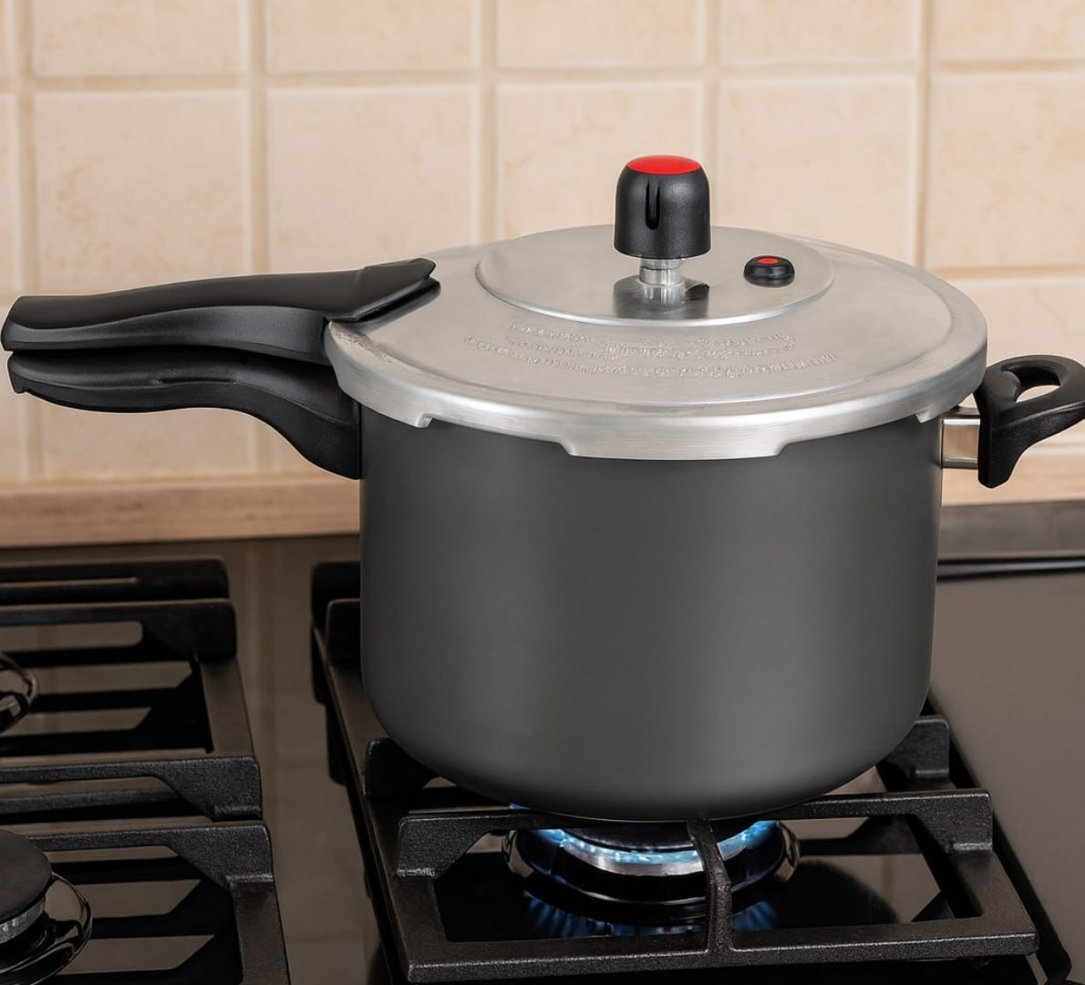 🍳 Panela de Pressão 4,5L Teflon Antiaderente Cinza