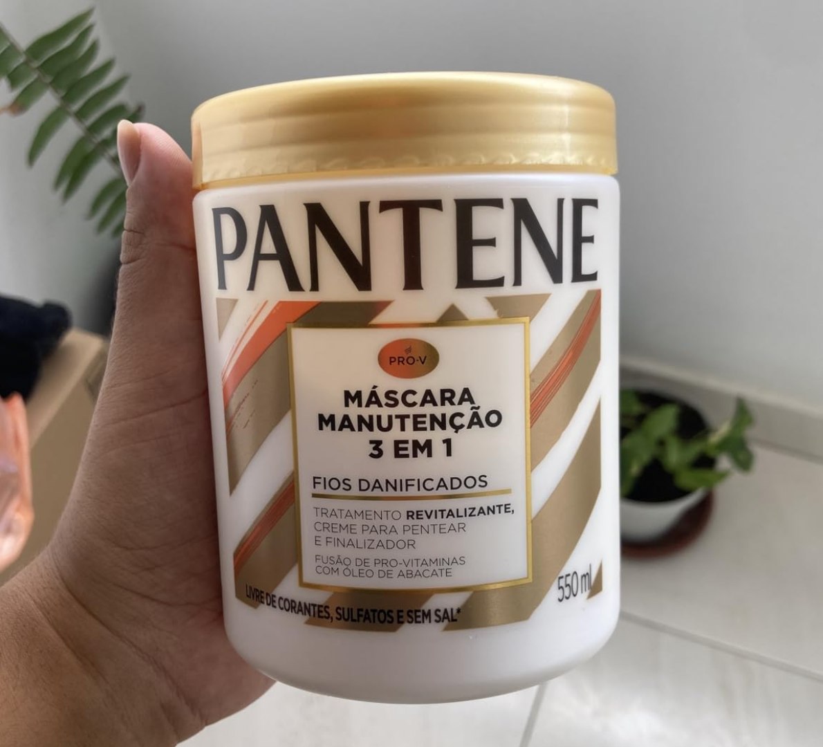 ✅ Pantene Pro-V Máscara Capilar 3 em 1 para Fios Danificados 550ml