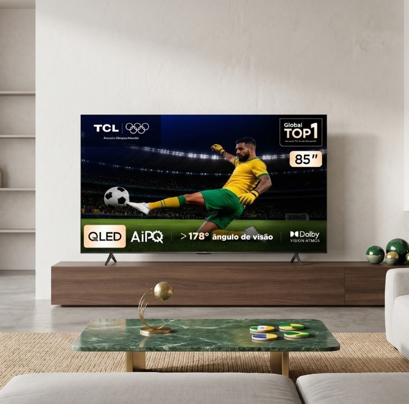 📺 Smart TV TCL 85 Polegadas QLED 4K P7K WiFi Bluetooth Google TV