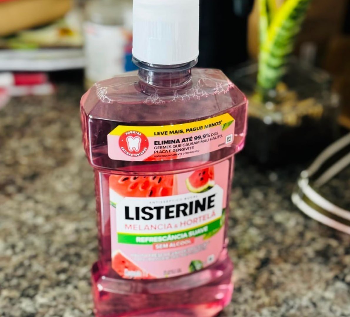 š Listerine Enxaguante Bucal Melancia & HortelĆ£ Sem Ćlcool 500ml
