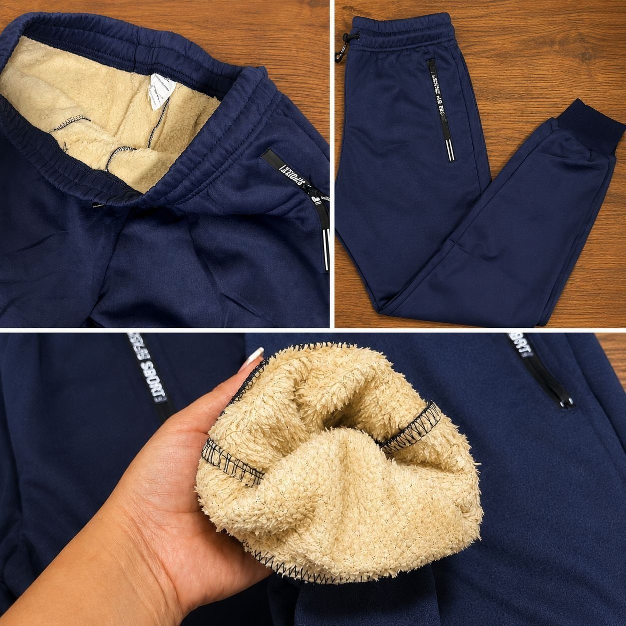 👖 Calça Moletom De Lã Grossa (3 Cores)