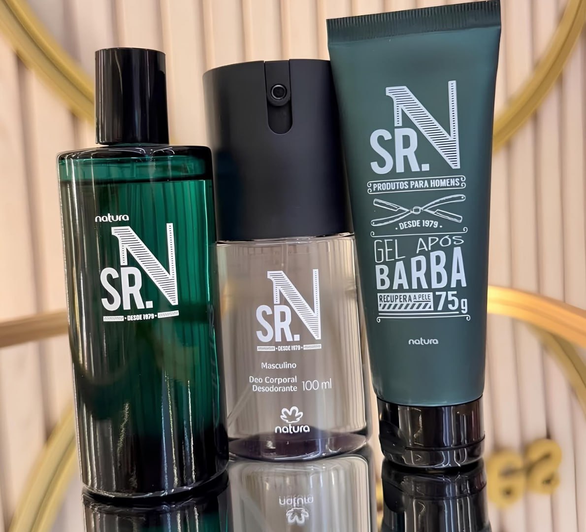 ✅ Kit Sr. N Tradicional Natura (Colônia+Desodorante Corporal+Gel Pós Barba)