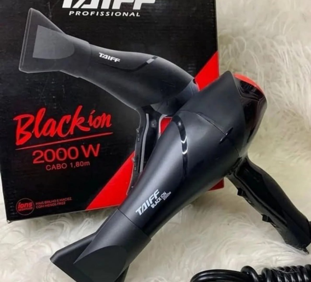 ✅ Taiff Black Ion Secador De Cabelo 2000w - 127v