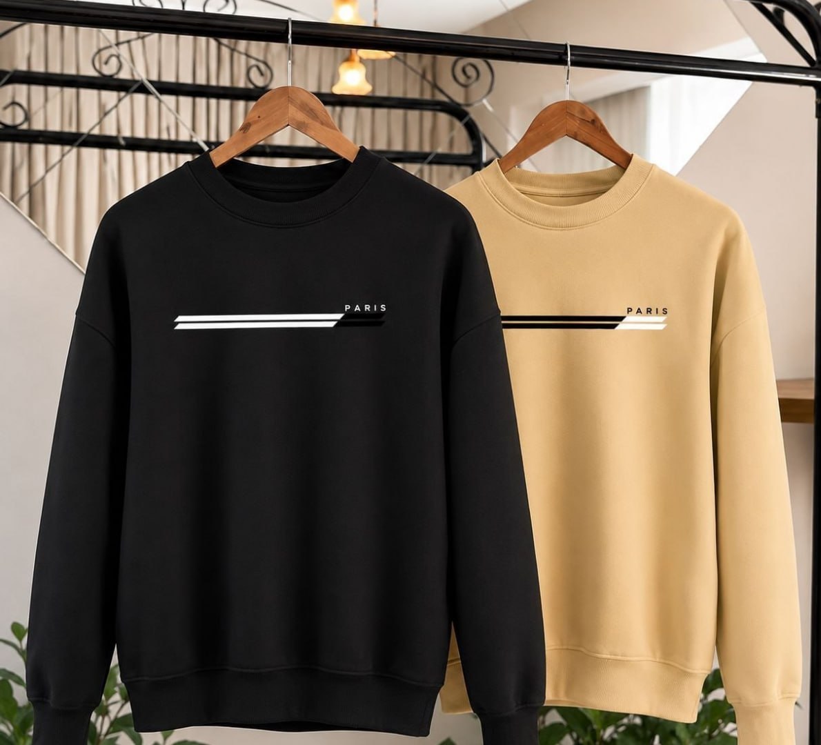 🧥 Kit 2 Moletons Careca Paris Flanelado - Opções de Cores