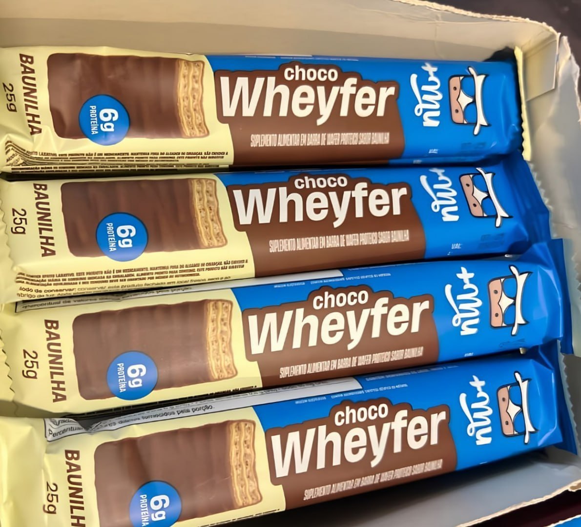 💪 +Mu Chocowheyfer Baunilha 6g proteína - 12 unidades