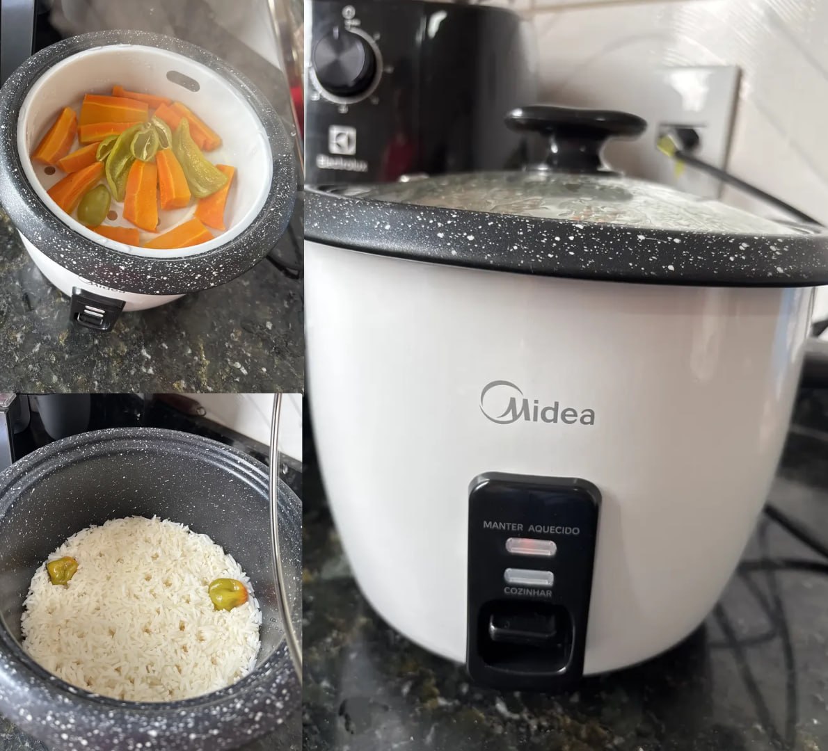 ☕️ Panela De Arroz Elétrica Midea 7 Xícaras Com Tampa De Vidro 127V