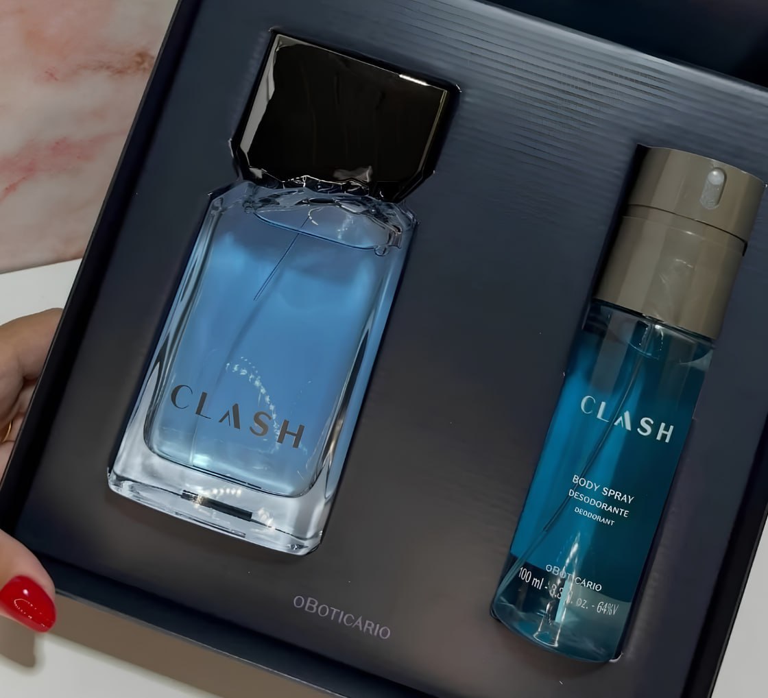 🌬 Kit Boticário Perfume Clash 100ml + Body Spray 100ml