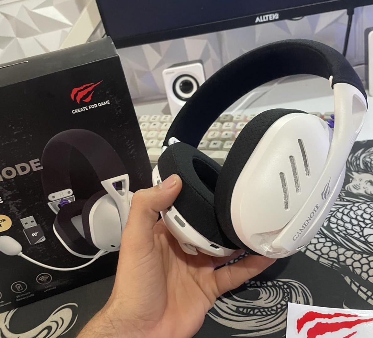 🎧 Havit Fone de Ouvido Com Fio e Sem Fio, Wireless 2,4GHz, Bluetooth, Cabo USB-C