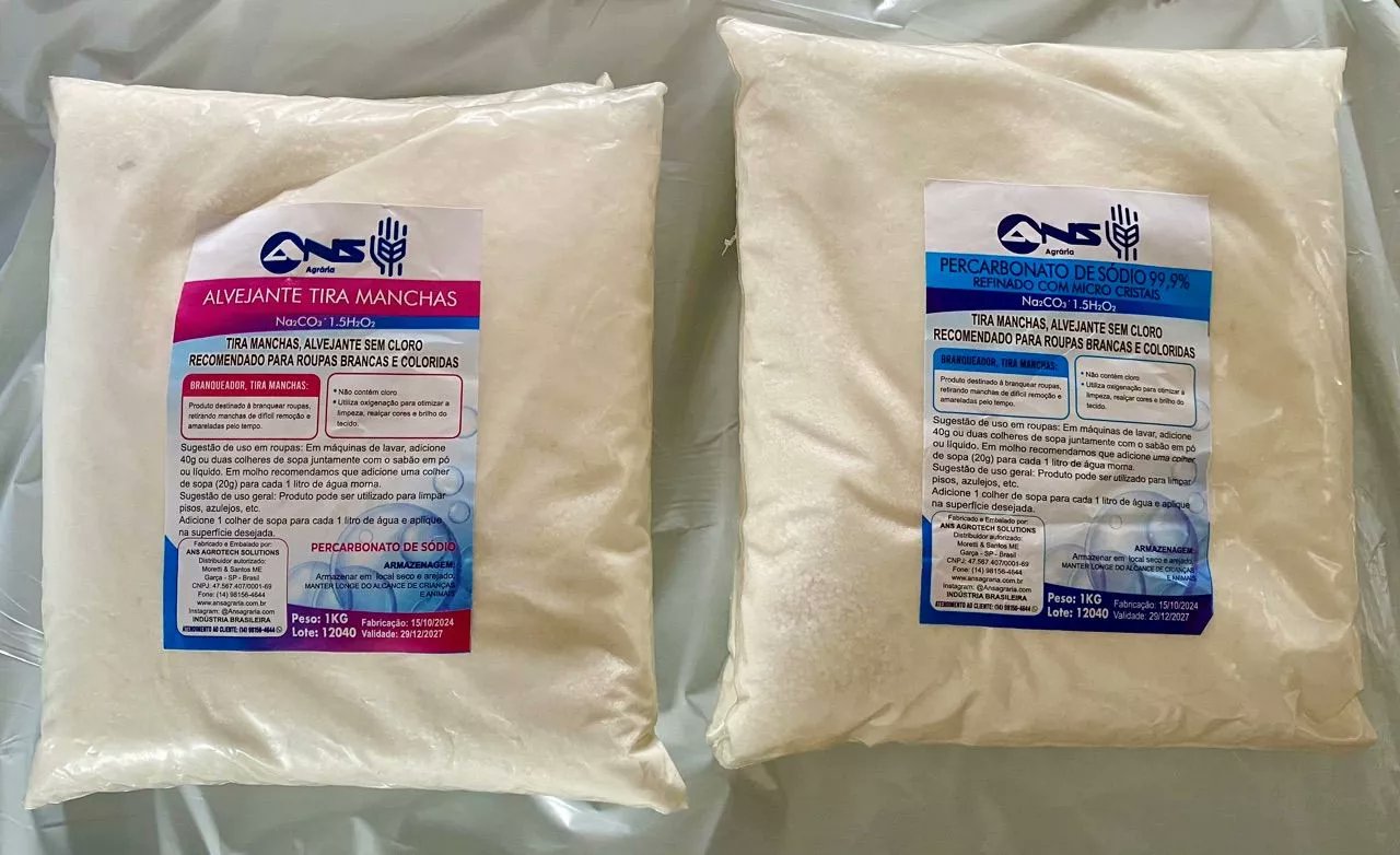 ✅ Tira Manchas Alvejante 1kg + Percarbonato de Sódio 1kg