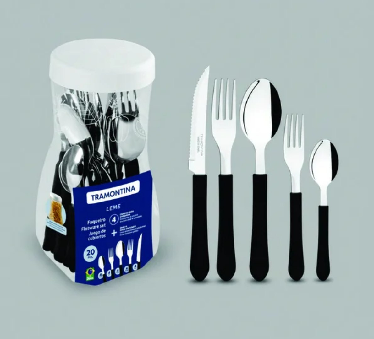 š“ Faqueiro Tramontina AƧo Inox 20 PeƧas