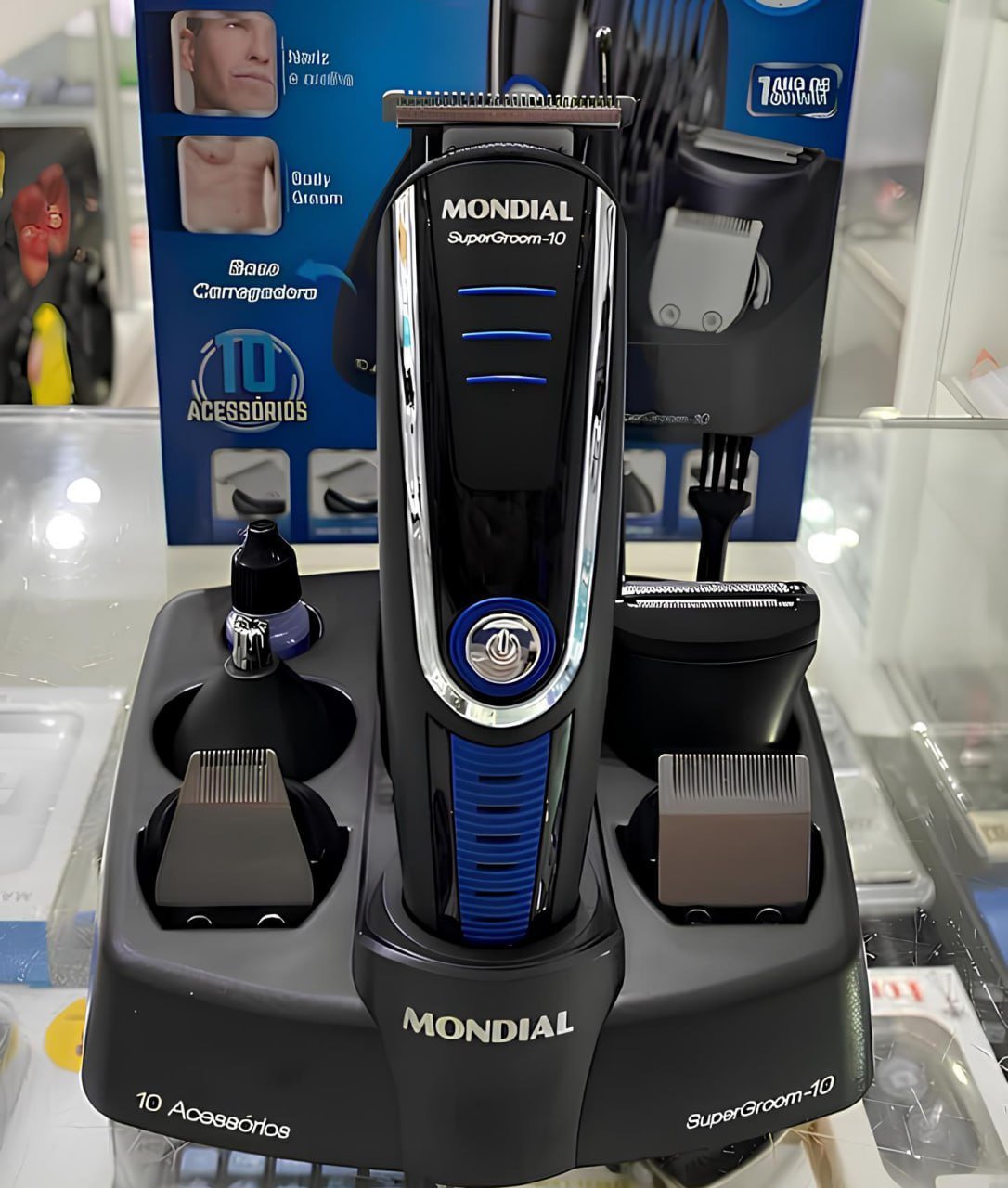 💈 Aparador de Pelos Super Groom 10 Mondial 6W Bivolt