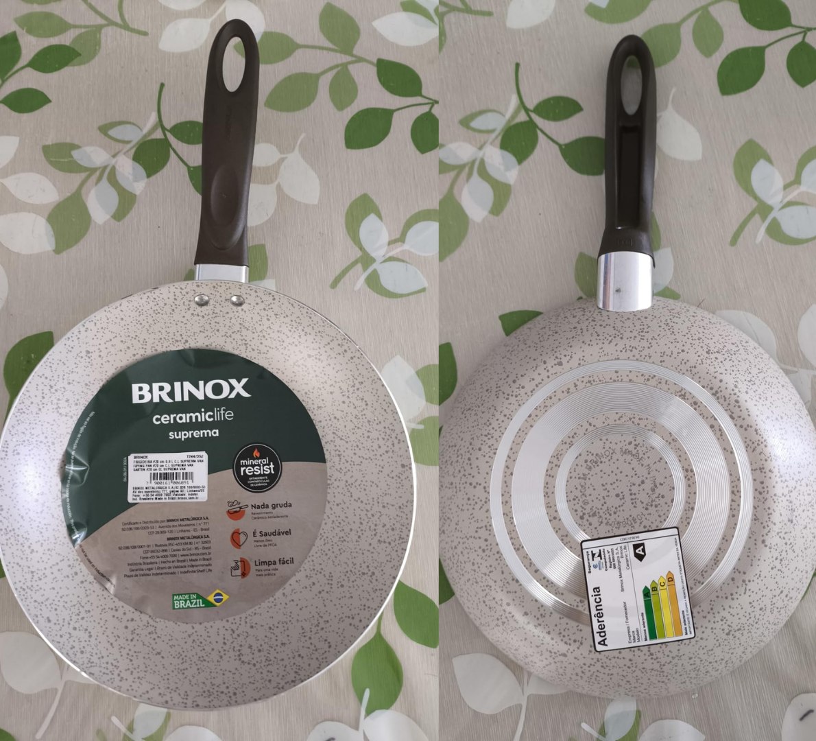 🍳 Frigideira Brinox 20cm 0,8L Ceramic Life Suprema