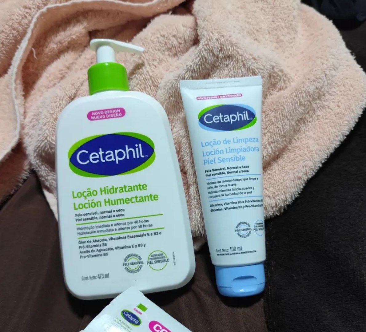 🧴 Kit Cetaphil Loção 473ml + Loção De Limpeza 100ml