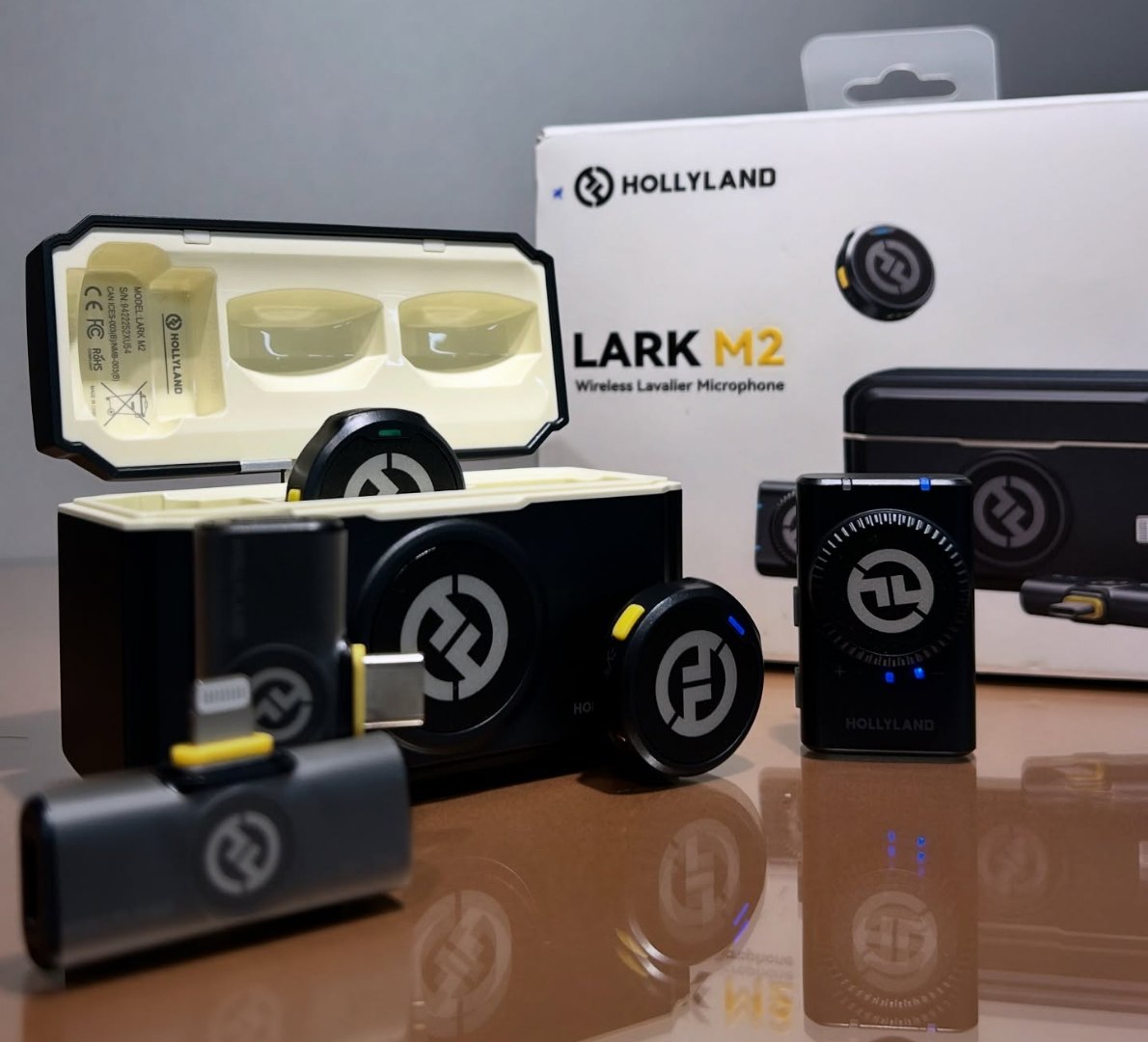🎙️ Microfone Lapela Duplo Hollyland Lark M2