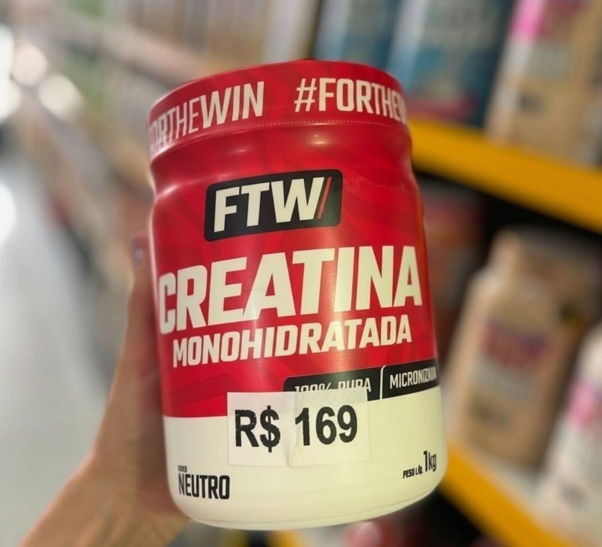 💪 Creatina Monohidratada 100% Pura Pote 1kg - FTW
