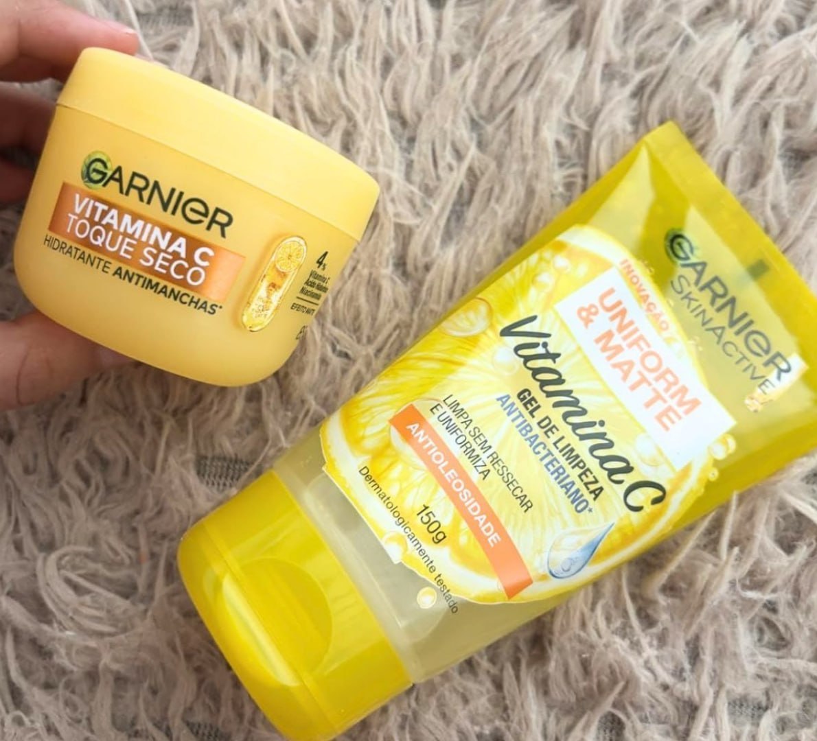 🧴 Kit Skincare: Gel de Limpeza 150g + Hidratante com Vitamina C 85g - Garnier