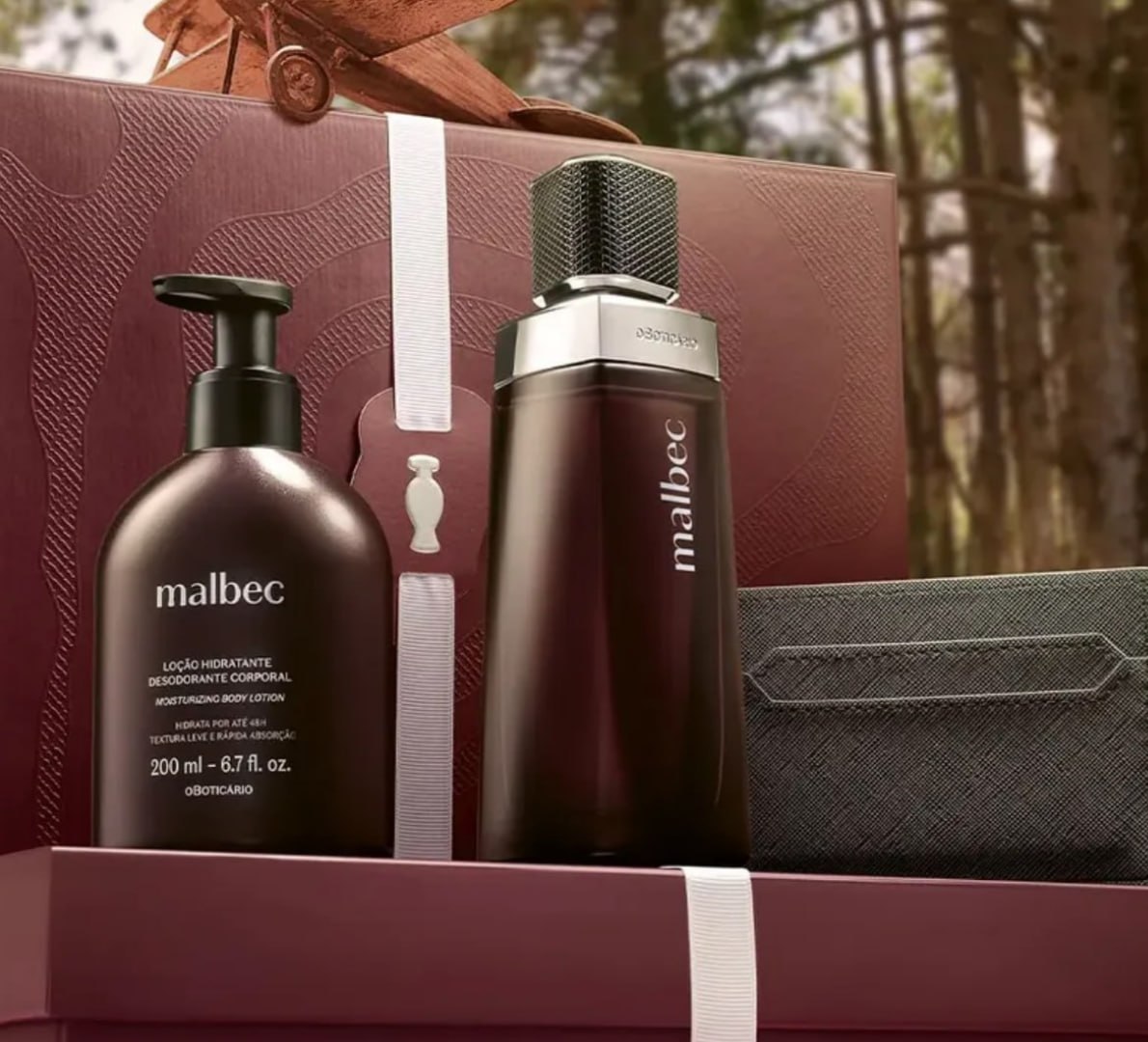 🎁 O Boticário Malbec Kit Presente 3 Itens