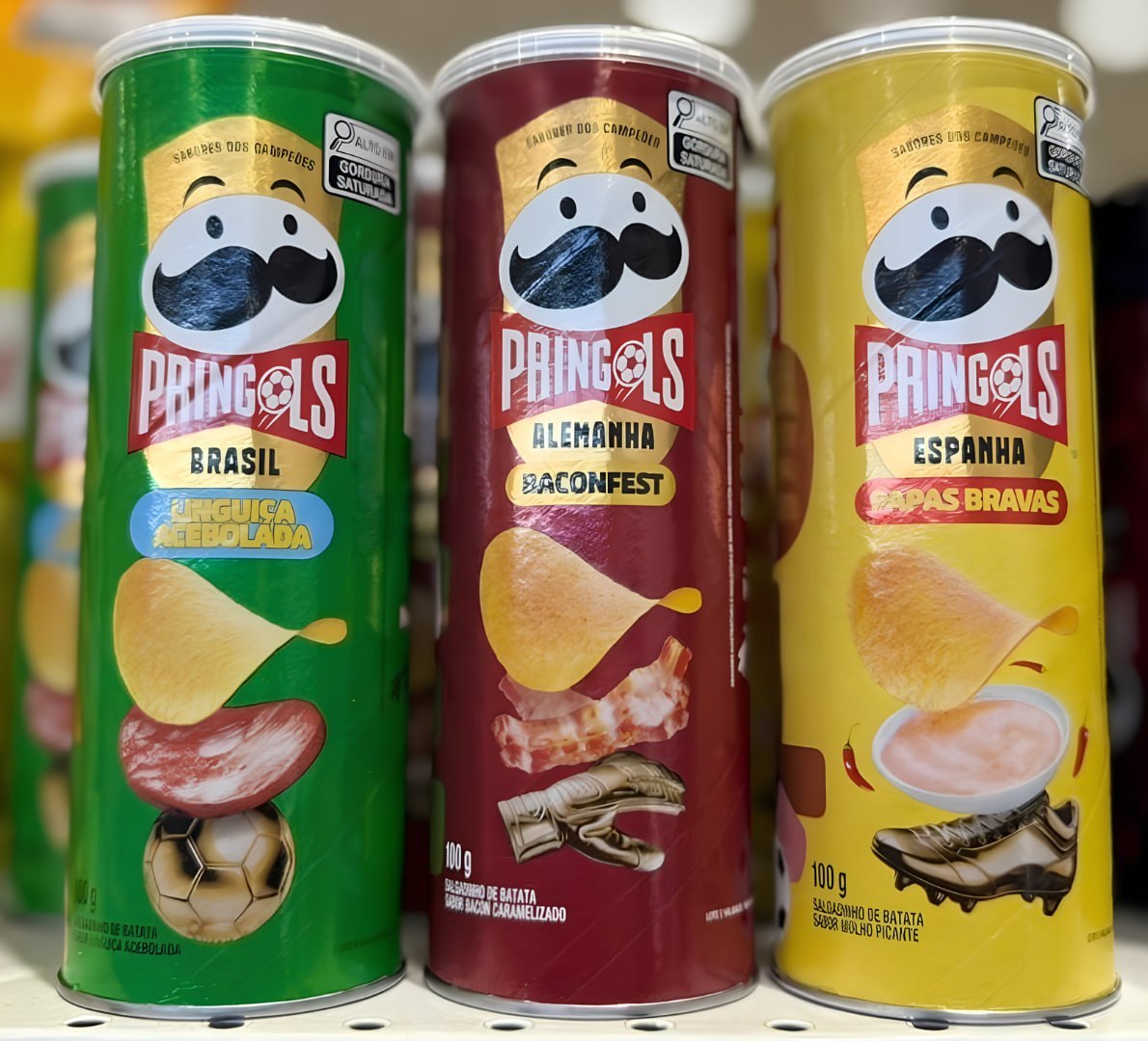 š„ Batata Frita Pringles Tripack Especial Festa do Futebol