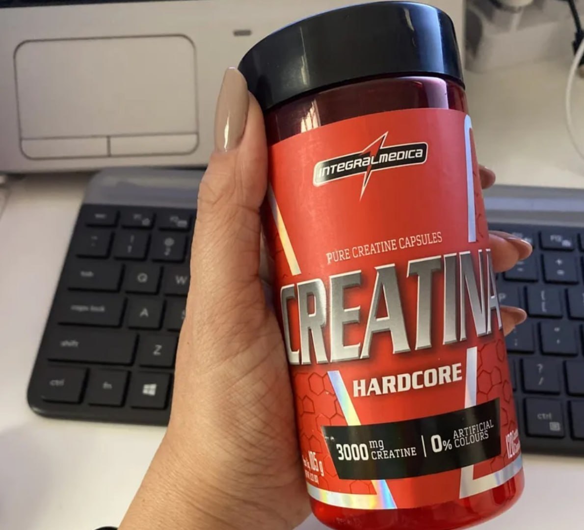 💊 Creatina Hardcore - 100% Pura e Monohidratada - 120 Caps Integralmedica