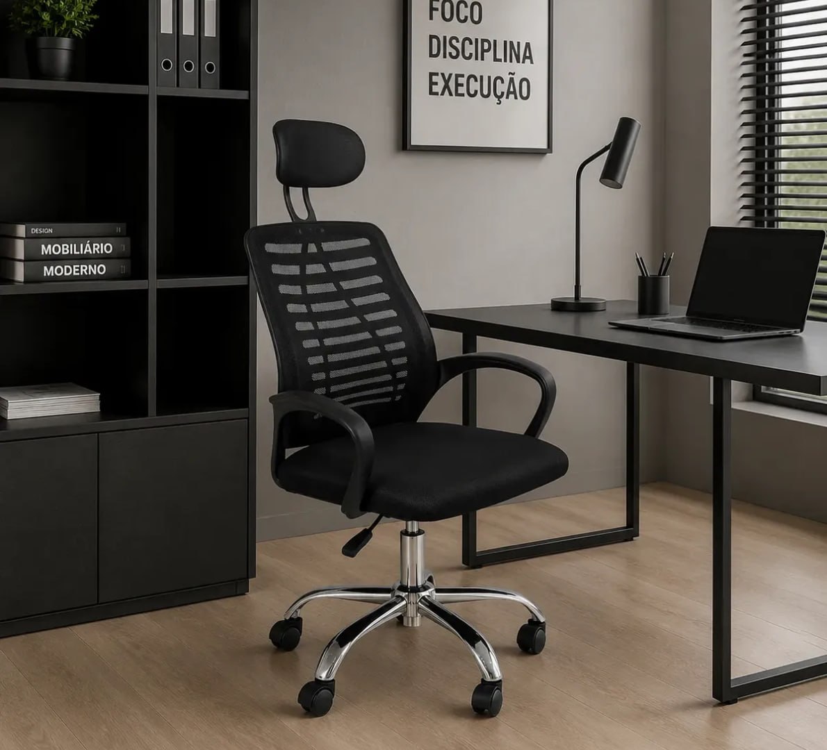 🪑 Cadeira Escritório Oficial Diretor Mesh Ergonômica Office
