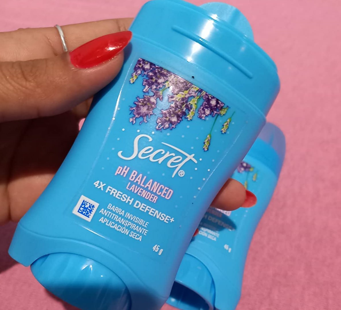 ✅ Secret Desodorante Antitranspirante em Barra Lavanda 45g