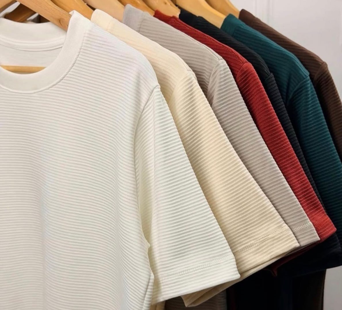 👕 Kit 4 Camisetas Canelada Americana- 4 cores