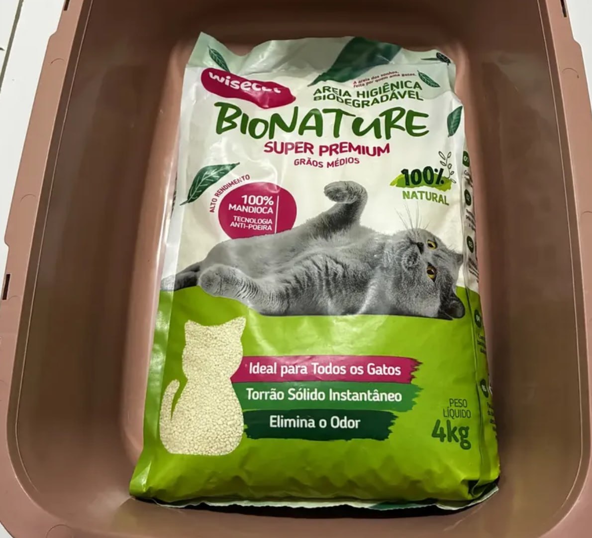 😻 Areia Higiênica para Gatos Biodegradável- 4kg