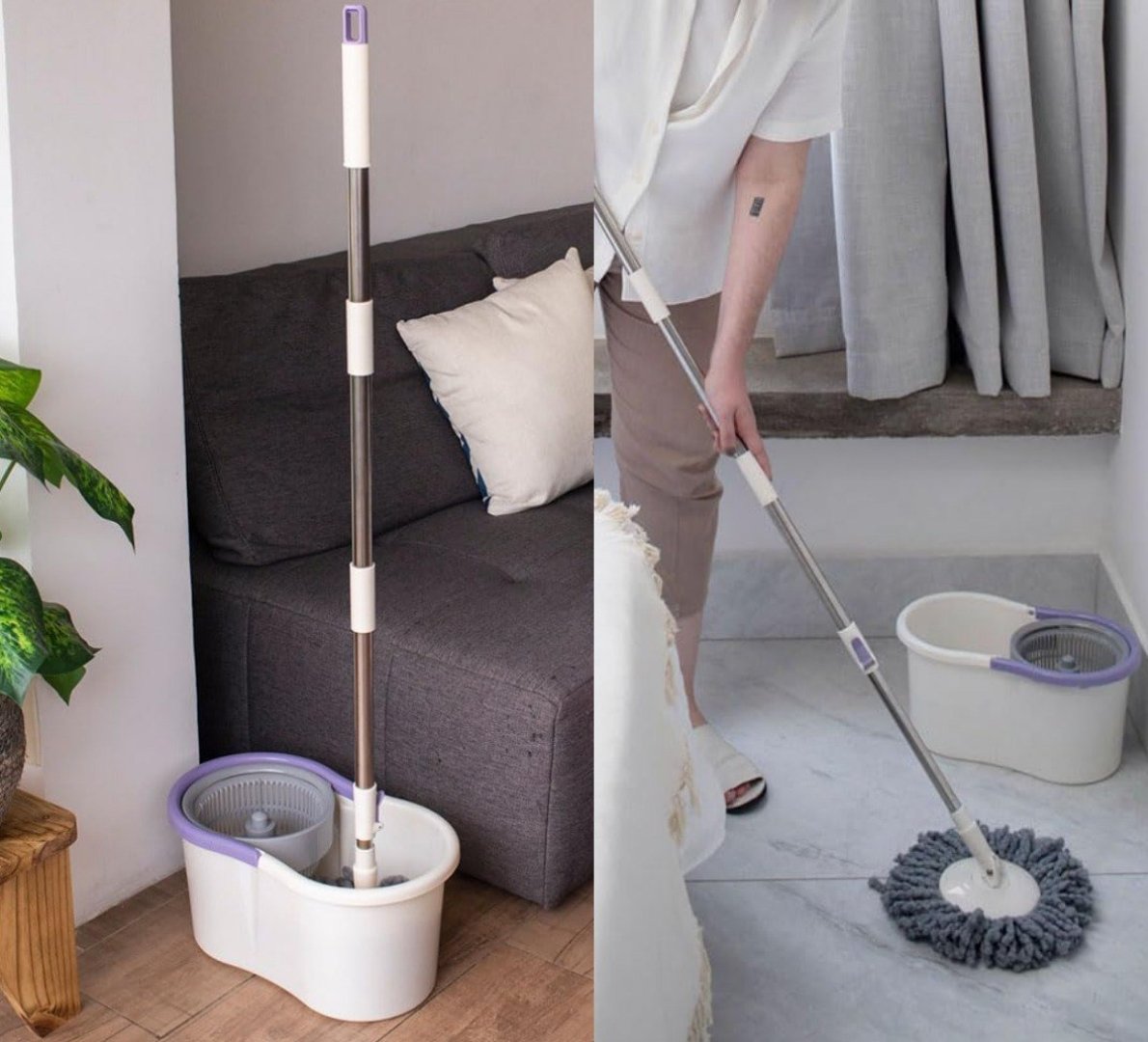 🧹 Mop com Balde e Esfregão Simplo Giro Fit