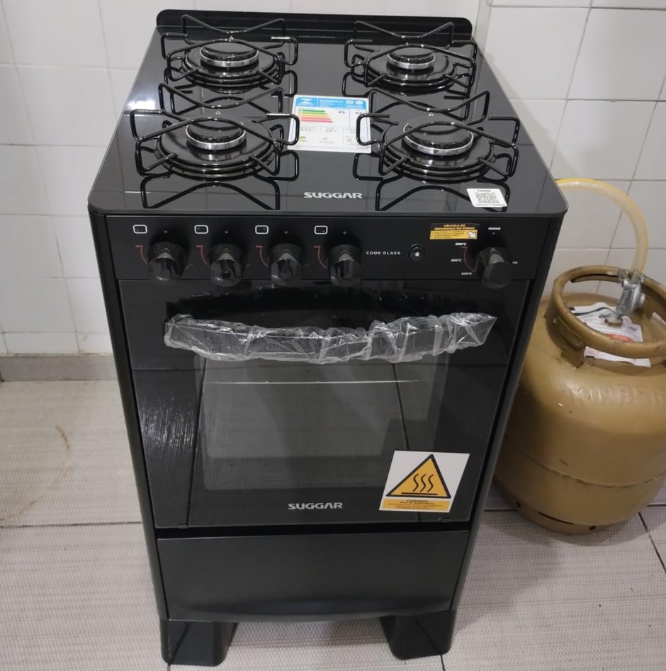 š„ FogĆ£o Suggar Cook Glass 4 Queimadores Mesa Vidro Bivolt