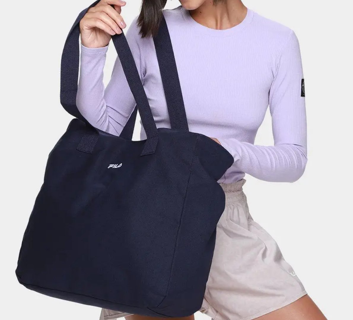 👜 Bolsa Fila Tote Cotton Marinho