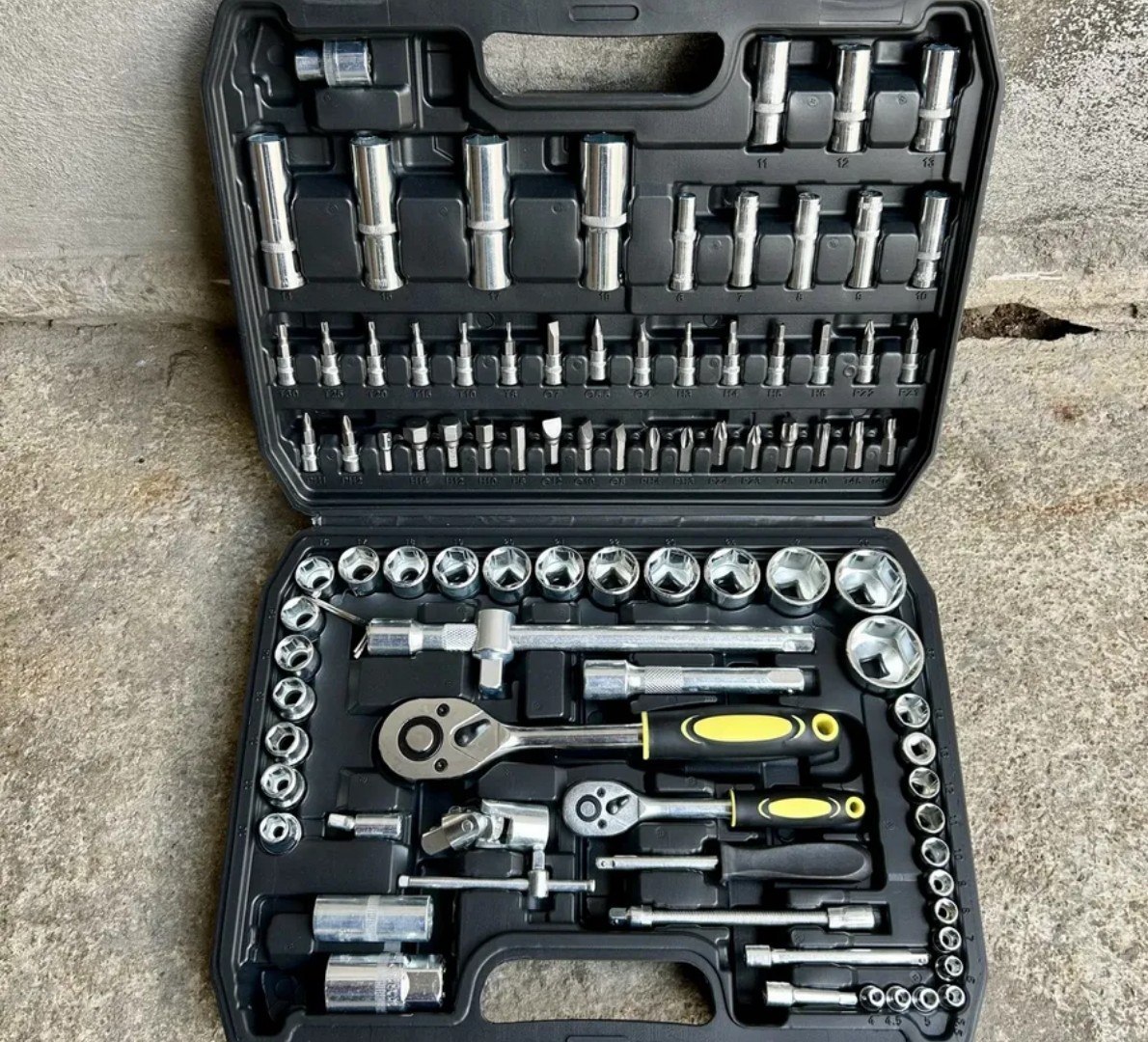 🧰 Jogo De Ferramentas 94 Peças Aço Crv 1/2 1/4 Profissional The Black Tools